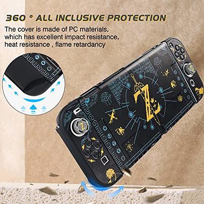 DLseego Switch OLED Skin Sticker Zelda Pattern Full Wrap Skin Protective  Film Sticker Design for Switch OLED New Switch Model Joy-con Controller