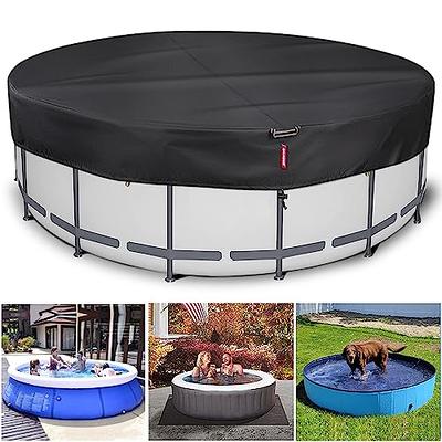 QH.HOME 8 Ft Round Pool Cover 600D Strong Tear Resistant - Solar Covers for  Above Ground Pools Fade Resistant, Inground Swimming Pool Cover with  Drawstring and Ground Nails (Black) - Yahoo Shopping