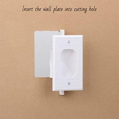 YOEMELY Cable Wall Plate White (6 Pack), Recessed Wall Plate Cable