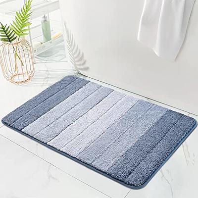 Kmson 2 Piece Ombre Bath Mat Set Bathroom Rugs with U-Shaped Contour Toilet  Mat, Non