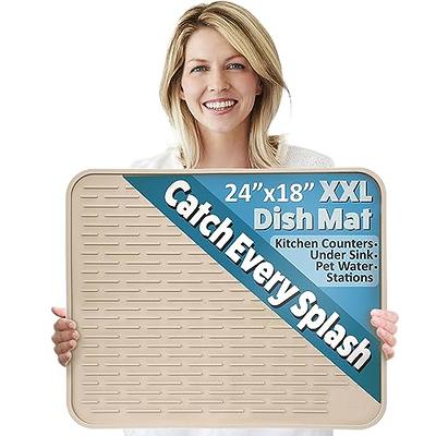 AMOAMI-Dish Drying Mats for Kitchen Counter-Silicone Dish Drying Mat-Kitchen  Dish Drying Pad Heat Resistant Mat-Kitchen Gadgets Kitchen Accessories  Kitchen Small Appliances (12 x 16, BROWN) - Yahoo Shopping