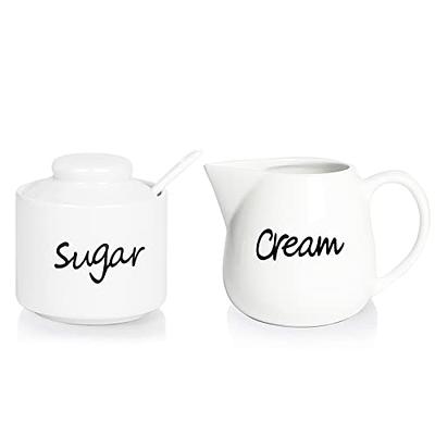 Agyiuns Sugar and Creamer Set Ceramic, Creamer Pitcher and Sugar