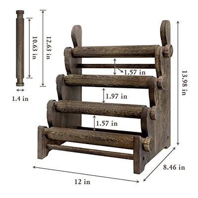 TOPNEW 4 Tier Wooden Bracelet Holder, Bangle Watch Necklace Display Storage  Jewelry Holder Stand Display Organizer, Brown 4 Tier Wooden Bracelet Holder  - Yahoo Shopping