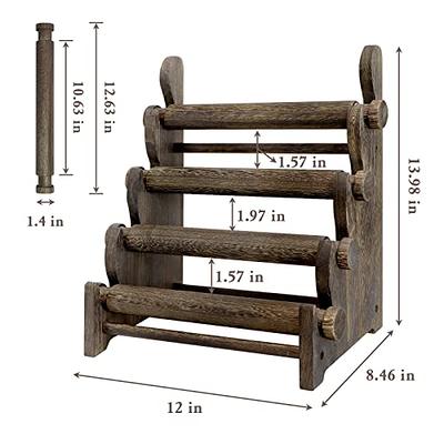 TOPNEW 4 Tier Wooden Bracelet Holder, Bangle Watch Necklace Display Storage Jewelry  Holder Stand Display Organizer, Brown - Yahoo Shopping