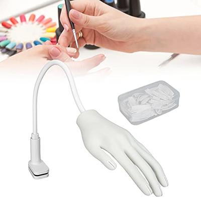 Practice Hand for Acrylic Nails Adjustable Silicone Fake Mannequin