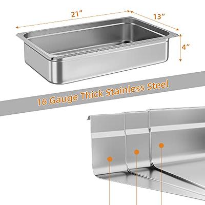 Vigor 1/2 Size 4 Deep Anti-Jam Stainless Steel Steam Table Pan