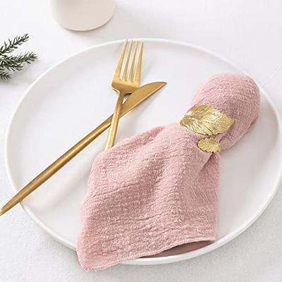 Kukinta Linen Napkins Set of 12, Versatile 17x17 Inches Handmade Cotton  Cloth Napkins, Dinner Table Cloth Napkins for Wedding, Christmas and  Parties