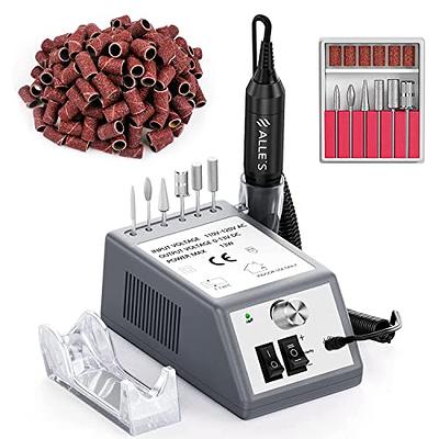 YOKE FELLOW Acrylic Nail Drill 40000rpm Portable Nail Drill with HD LCD  Display Professional E File Machine for Home and Salon Use Grey Gray