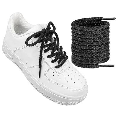 Endoto Thick Rope Shoe Laces for Air Force 1, Chunky Twisted Round Cotton  Shoelaces with DIY Custom Accessories for AF Sneaker