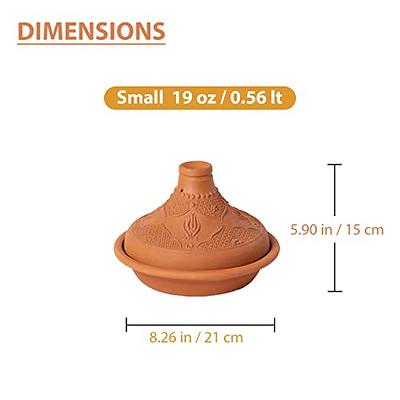 LUKSYOL Handmade Moroccan Clay Pots with Lids | Versatile Cookware Set for  Authentic Cooking | Terracotta & Safe