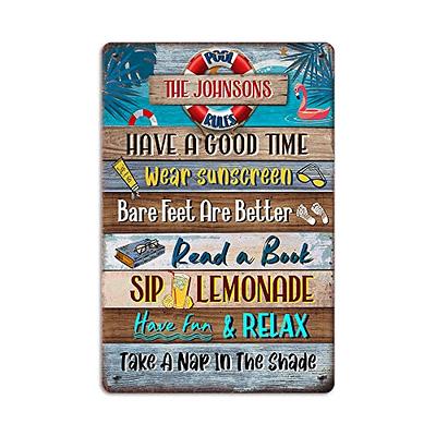  Pool Signs and Decor Outdoor Bad Decisions Make Good Stories  Tin Sign Things Under 10 Dollars Gifts for Under 10 Dollars ( Size :  30X40CM ) : Patio, Lawn & Garden