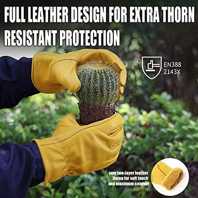 Long Garden Gardening Gloves, Cowhide Wear-resistant Beekeeping