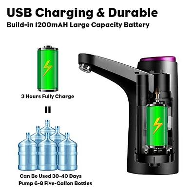 Water Dispenser - Usb Rechargeable Water Pump For Home, Kitchen, Office -  Portable Electric Water Dispenser - For Universal Drinking Water Bottle - Bl