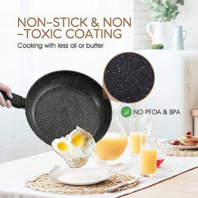 Cyrret Stone Frying Pan 12 inch, Nonstick Omelette Pan with 100%  APEO&PFOA-Free, Stone Non Stick Coating, Granite Skillet Pan for Cooking,  Nonstick