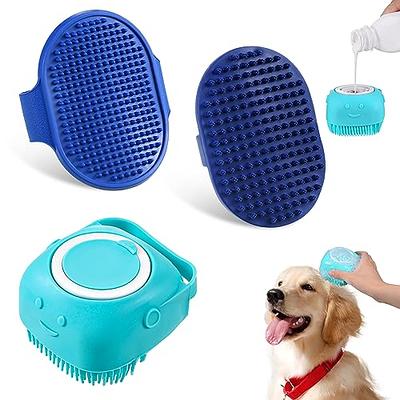 Dog Bath Brush - Soft Silicone Dog Shampoo Brush, Pet Grooming Bath Massage  Brush Shampoo Dispenser, Dog Shower Pet Bath Brush, Dog Brush Long Short