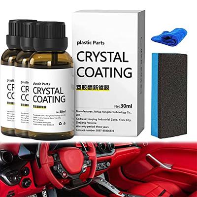 30ml Interior Plastic Parts Retreading Agent Crystal Coating Wax Renewed  Plastic Restore Long-lasting Liquid Car Maintenance