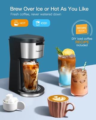 Famiworths Iced Coffee Maker, Hot and Cold Coffee Maker Single