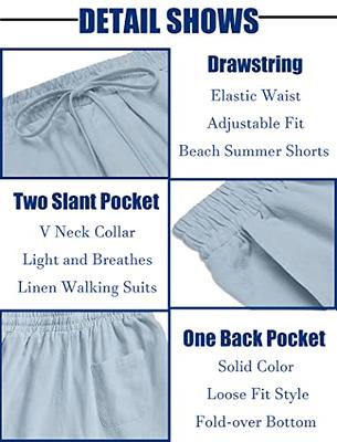 COOFANDY Men's 2 Pieces Cotton Linen Set Henley Shirt Long Sleeve and  Casual Beach Pants Summer Yoga Outfits