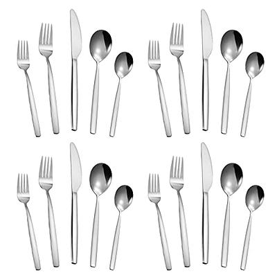 Cibeat Silverware Set, 20 Piece Flatware Set, Stainless Steel Kitchen  Restaurant Tableware Cutlery Set, Service for 4, Include Knife/Fork/Spoon