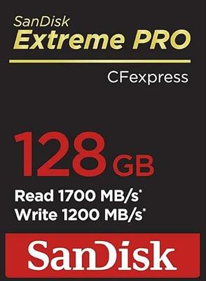  SanDisk Extreme PRO 128GB CFexpress Type-B Memory Card,  1700MB/s Read, 1200MB/s Write : Electronics