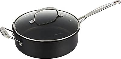 Meyer Accent Series 12.75 Hard Anodized Nonstick Induction Stir Fry Wok with Helper Handle and Glass Lid Matte Black