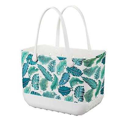 Beach Bag Rubber Tote Bag, Waterproof Travel Bag Outdoor Fashion Portable  Handbag for Beach Sports Market Pool Boat (Banana Leaf, X-Large) - Yahoo  Shopping