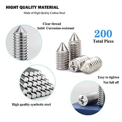 200 pcs Nickel Plated Tip Screws Pointed Cross Slot Leather Accessories 10  Sizes Belt Screws Include M2*3-M2*8, M2.5 * 3-M2.5 * 8, M3*4-M3*10 with 2mm  Screwdriver for Belt Buckle Wallet Handbag Purse - Yahoo Shopping