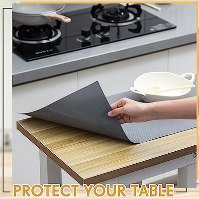 Plastic Shelf Liners Cabinet Drawer Liner Non-Slip Shelf Liner Non-Adhesive  Refrigerator Mat Cupboard Pad No Odor for Kitchen Home-Clear 