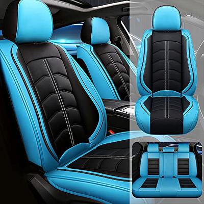 8sanlione Leather Car Seat Cover, Car Front Seat Cushion/Protector,  Breathable Comfort Automotive Seat Cover, Compatible with Most Cars,  Vehicles