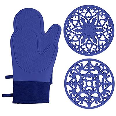 Home Oven Mitts, Silicone Oven Mitts Heat Resistant 600f, Oven