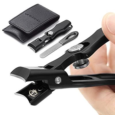 Nail Clippers for Men Thick Nails - Professional Extra Large Heavy Duty Toe  Nail Clippers for Seniors, Stainless Steel Wide Jaw Opening No Splash