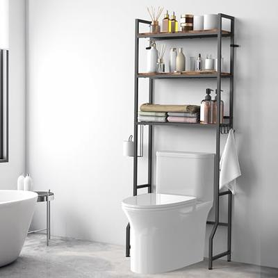 EcotsonDeco 1 and 2 Layer Bathroom Over Toilet Storage Shelf, Bathroom  Organizer, Above Storage Cabinet Restroom Paper Holder