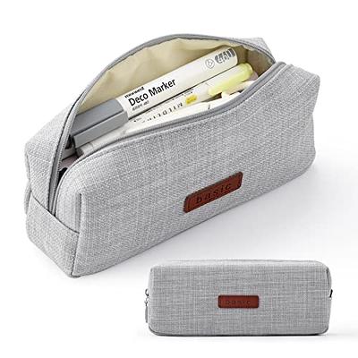 Antner Binder Pencil Pouch for 3 Ring Binder, 2 Pack 3 Ring Binder Pencil  Pouches Double Zipper Pencil Case Cosmetic Bag, Gray