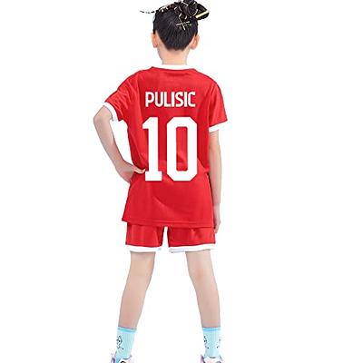 Casmyd Kids Pulisicc #10 USA Soccer Jersey+Shorts Kit 2022 World Cup  Football Team Sports Fan Shirts Uniform Youth Men Size Red - Yahoo Shopping