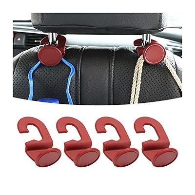 AUCELI Car Seat Back Hook, 4 Pack Hidden Hooks for Auto Headrest