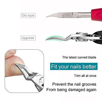 4PCS Toe Nail Clipper for Ingrown or Thick Toenails,Toenails Trimmer and  Professional Podiatrist Toenail Nipper for Seniors with Surgical Stainless  Steel Sharp Blades Soft Grip Handle Wanmat - Yahoo Shopping
