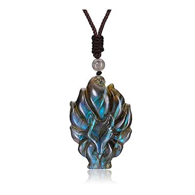 Obsidian Moon Pendant Copper Wire Wrapped Crystal Gemstone Protection  Necklace on eBid United States | 206491995