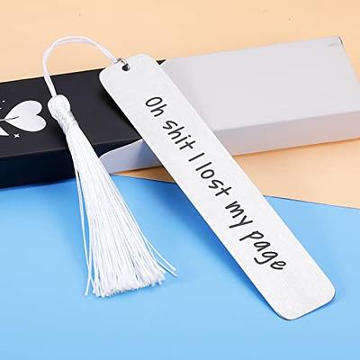 Bookmark for Men Funny Bookmark for Men Bookmark With Tassel Book Lover  Gift Book Accessories Custom Bookmark Bookworm Fake Metal Bookmark 