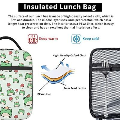 Insulated Lunch Bag Women Girls. Reusable Cute Tote Lunch Box For