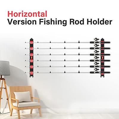 2 Pair Horizontal Ceiling Rack Fishing Rod Storage Pole Rack Reel Wall  Mount Holder For Garage