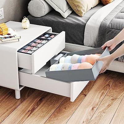 4PCS Wardrobe Clothes Organizer 7 Grids, Closet Organizers and Storage  Baskets, Clothing Storage Bins,Washable Foldable Drawer Clothes Compartment Storage  Box for Bedroom Dorm Room 