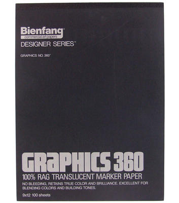 Bienfang Graphics 360 Marker Paper Pad, 14-Inch by 17-Inch, 50 Sheets