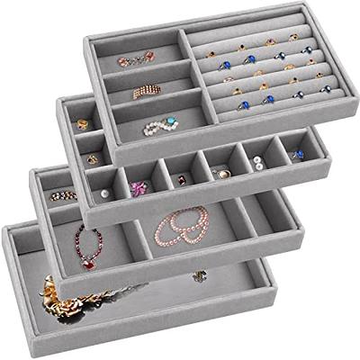  MIOINEY Compartment Storage Box with 3 Drawers Acrylic  Transparent Jewelry Organizer Nail Charm Holder with 72 Compartments for  Crafts Art Supply Nail Tip Beads Earrings Ring Studs (Clear Brown)