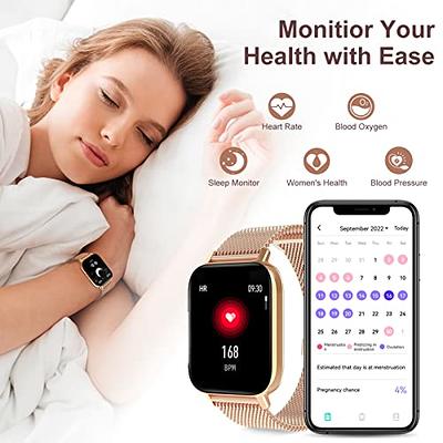 Erkwei Smart Watch for Women(Answer/Make Call) 3 Starps Fitness Tracker  with Heart Rate Sleep Monitor Pedometer 1.7 Full Touch Screen Waterproof  Smartwatch for Android and iOS Phones - Yahoo Shopping