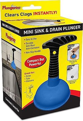 Jerys Mini Drain Plunger, Mini Plunger with Short Slip Proof