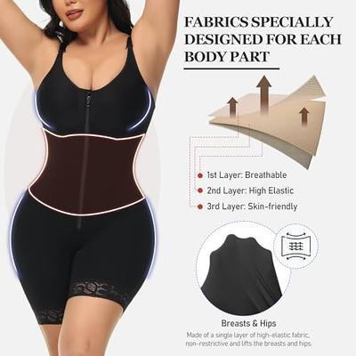 Layered Tummy Control Seamless Body Shaper Open Bust Shapewear Stage 3  Fajas