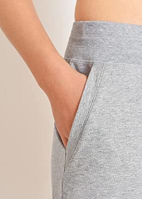 Weintee Women's Cotton Capri Pants with Pockets XXXL Oxford Gray