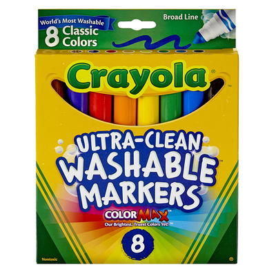 Ultra-Clean Washable Markers, Fine tip, Bold Colors, 8 Per Box, 6