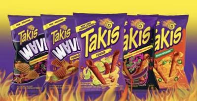 Takis Fuego Rolled Tortilla Chips Vending Bags, 90g/3.1oz (Pack of