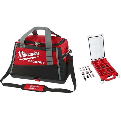 Milwaukee 10 in. PACKOUT Tote with SHOCKWAVE Impact Duty Alloy Steel Screw  Driver Bit Set with PACKOUT Case (100-Piece), Red - Yahoo Shopping